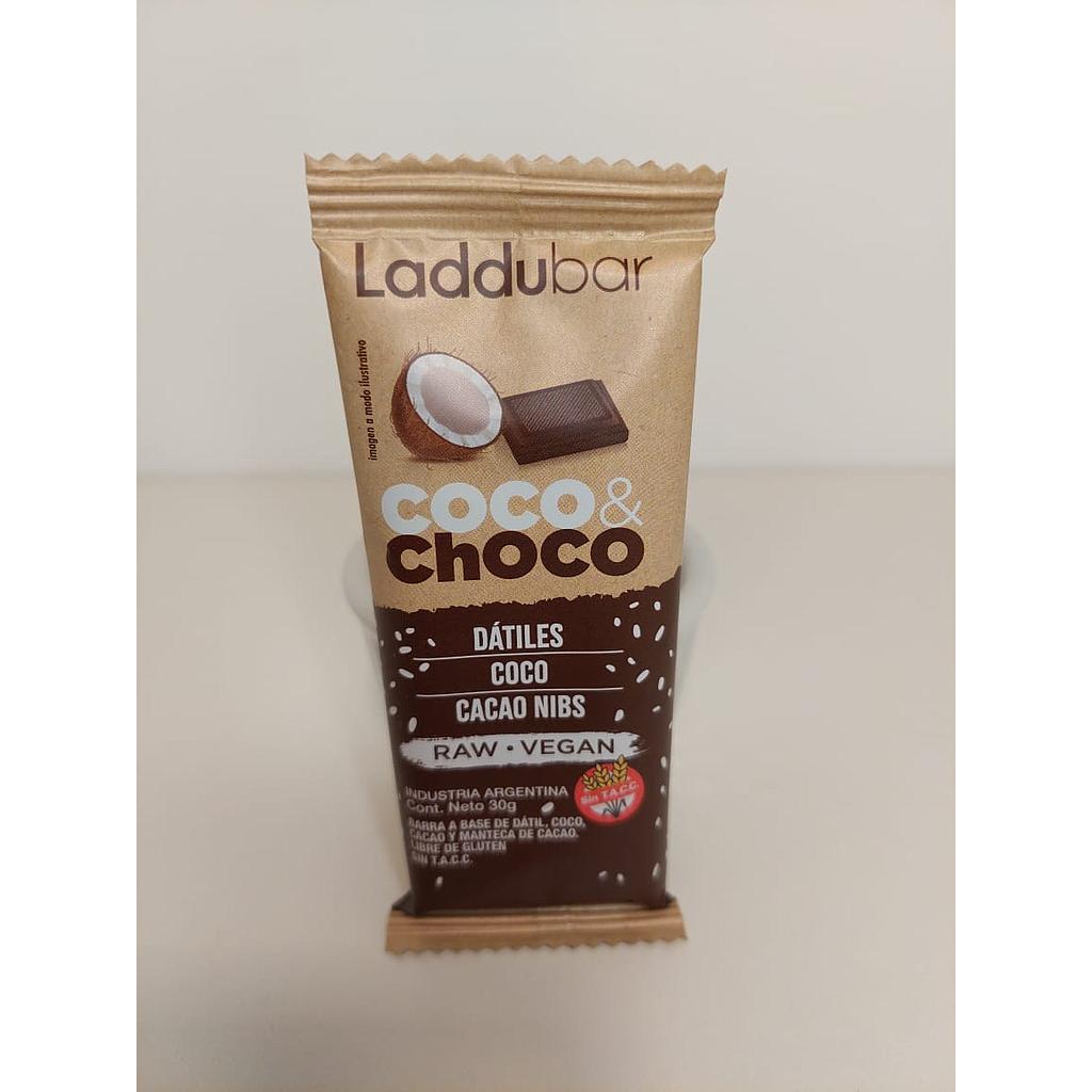 Barrita de cacao y coco raw vegan sin tacc Laddubar