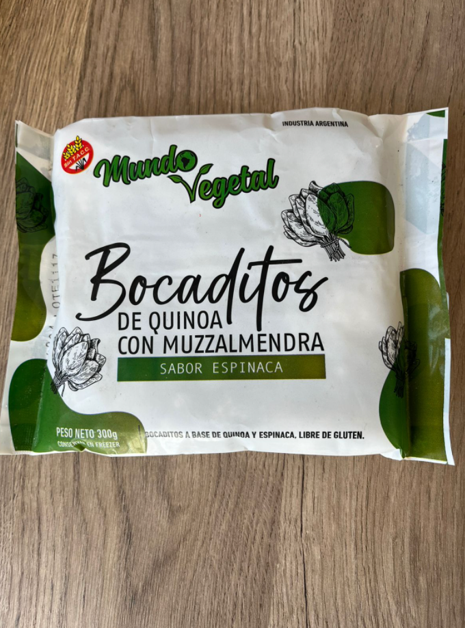 Bocadito de quinoa y espinaca mundo vegetal