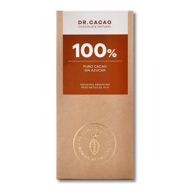 Chocolate al 100% sin azucar 75g Dr Cacao