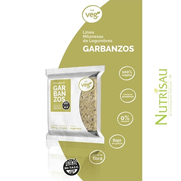 Milanesas de Garbanzos Sin Tacc x 2 unidades Via Veg