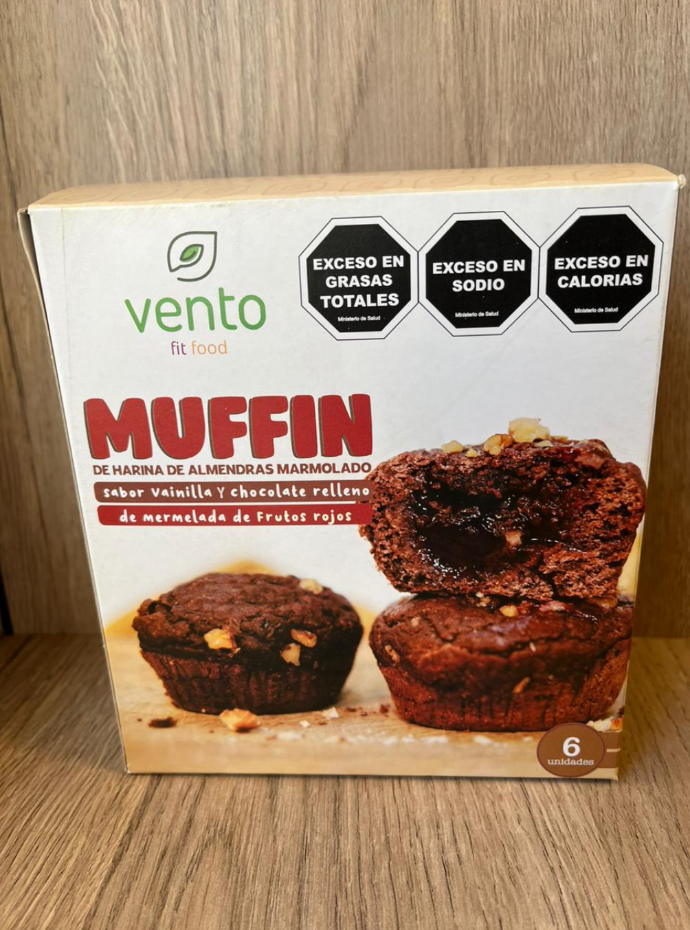 Muffin keto cacao amargo frutos rojos x 1 unidad Vento