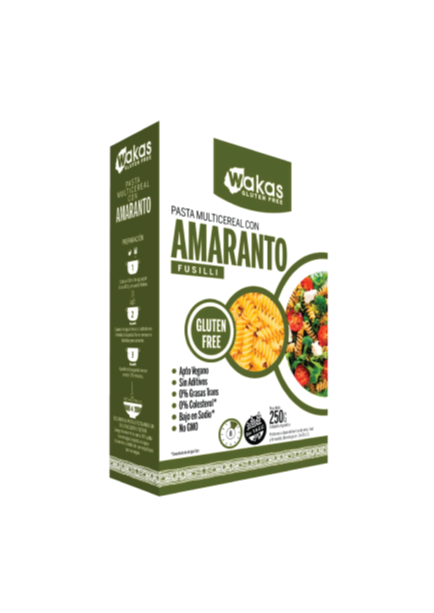 Pasta fusilli multicereal con amaranto sin tacc 250g Wakas