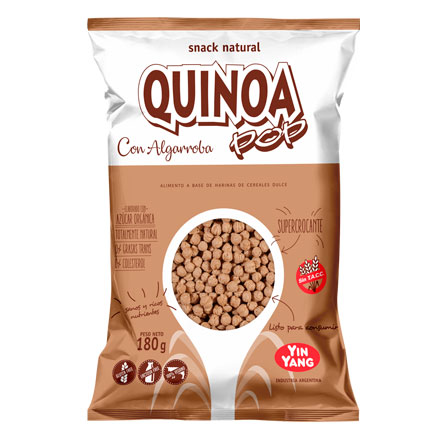 Snack natural con algarroba 180g Quinoa Pop Yin Yang