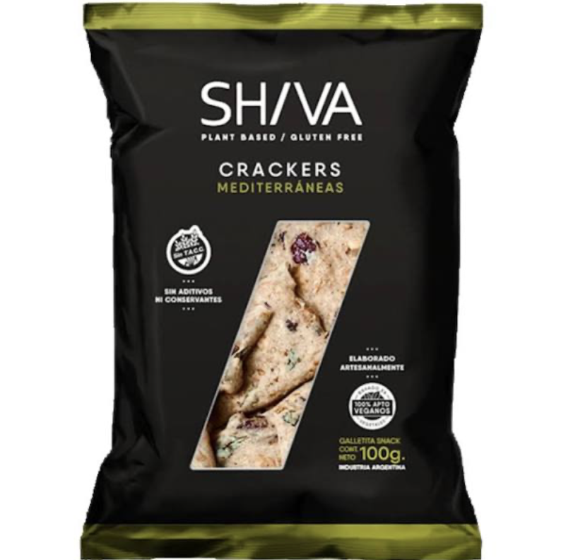 Cracker vegana sin tacc MEDITERRANEAS SHIVA