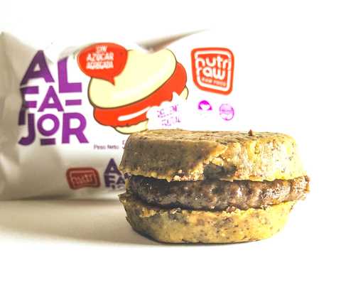 Alfajor de mani frutal sin azucar crudivegano sin tacc Nutri Raw