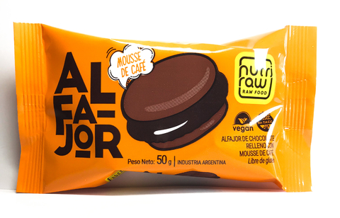 Alfajor mousse de café crudivegano sin tacc Nutri Raw