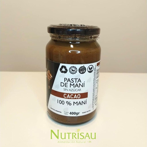 [cremamani_entrenutsCacao] Crema de maní Cacao 400g Entre Nuts