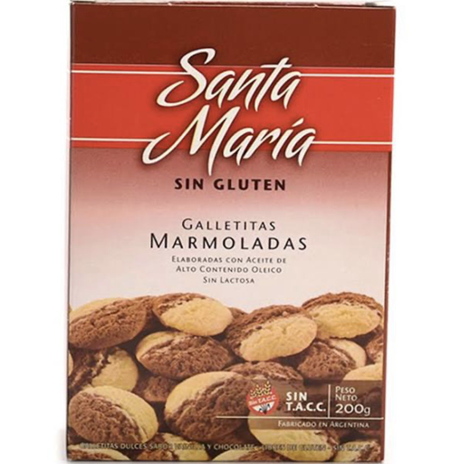 Galletita marmolada sin tacc y sin lactosa Santa Maria