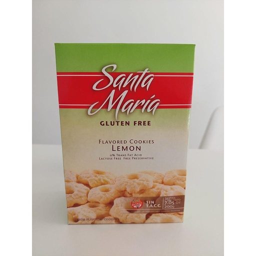 Galletitas de limon sin tacc y sin lactosa 200g Santa Maria