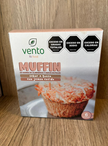 Muffin keto ricota queso y jamon x 1 unidad Vento