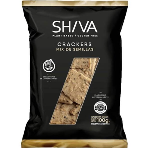 Cracker vegana sin tacc MIX DE SEMILLAS SHIVA